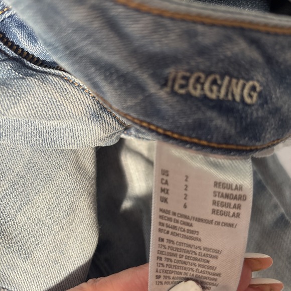 American Eagle Outfitters Skinny Blue Jeans Womens 2 Light Blue - Picture 10 of 10